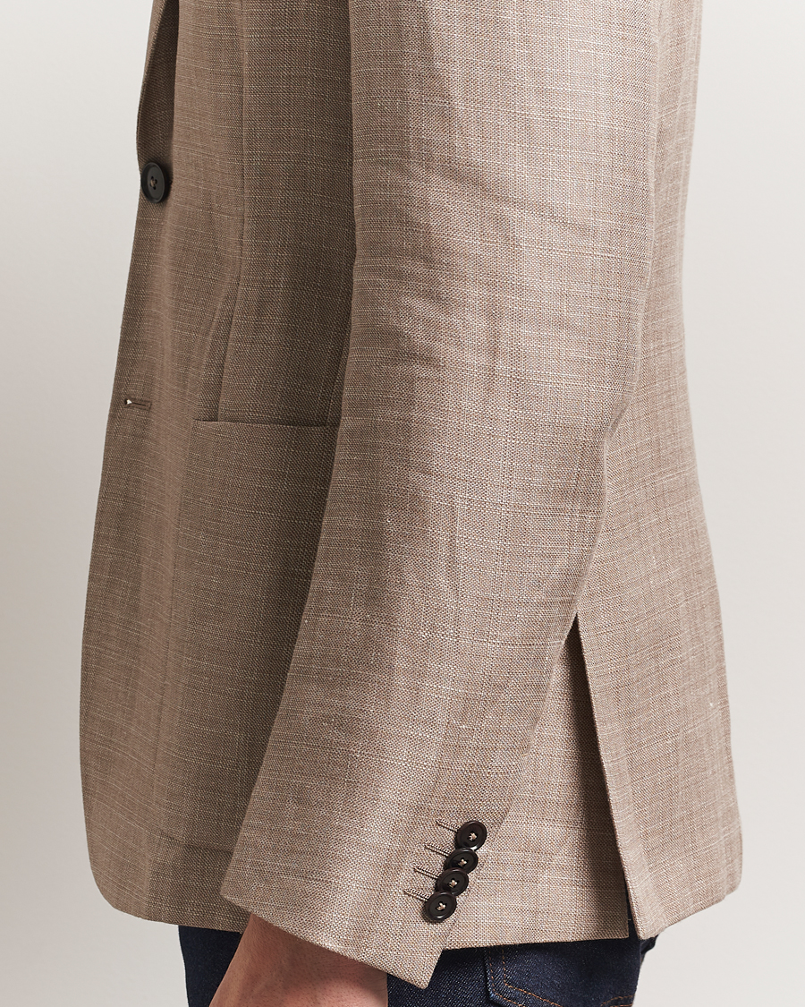 Herre | Dressjakker | Zegna | Unconstructed Wool/Linen Blazer Beige