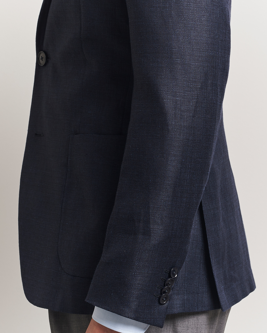 Herre | Dressjakker | Zegna | Unconstructed Wool/Linen Blazer Navy