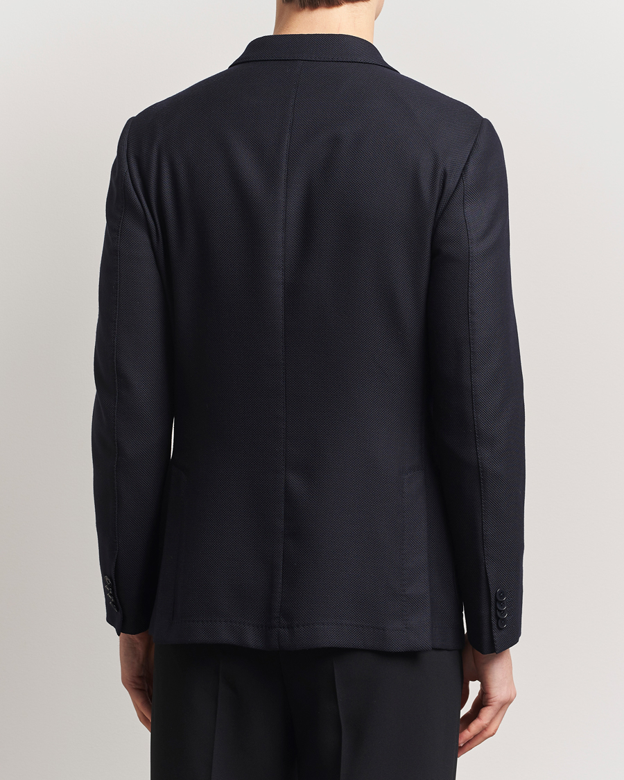 Herre | Dressjakker | Zegna | Unconstructed Wool Hopsack Blazer Navy