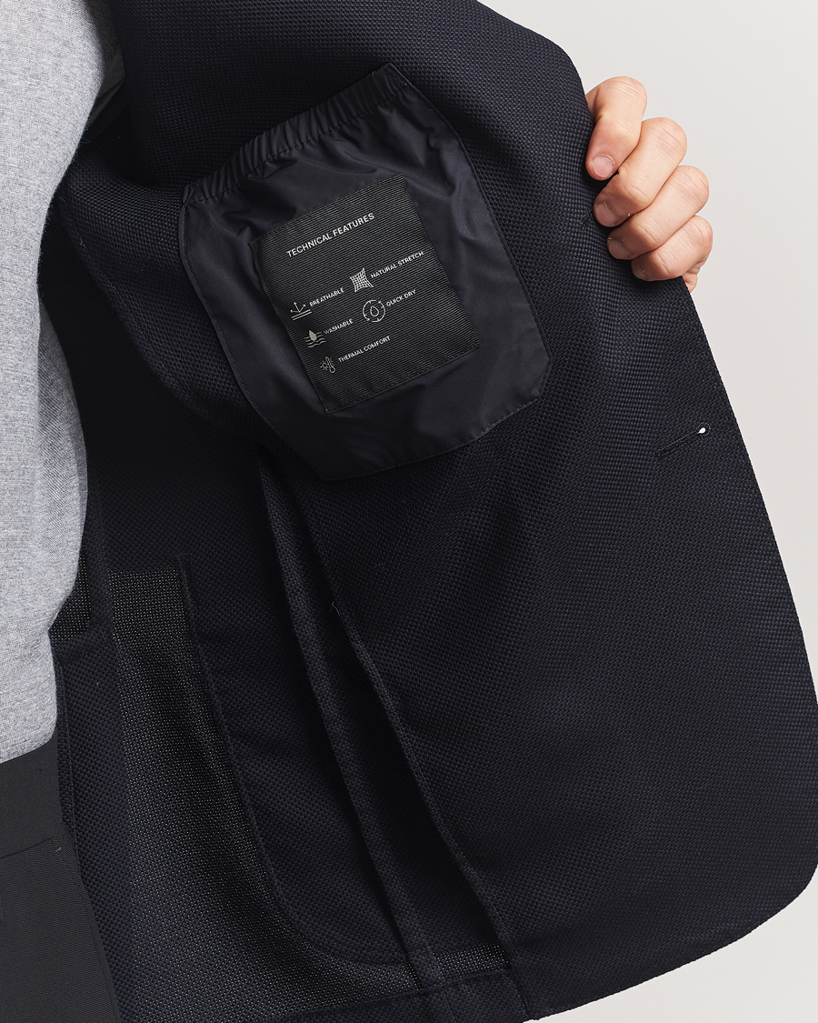 Herre | Dressjakker | Zegna | Unconstructed Wool Hopsack Blazer Navy