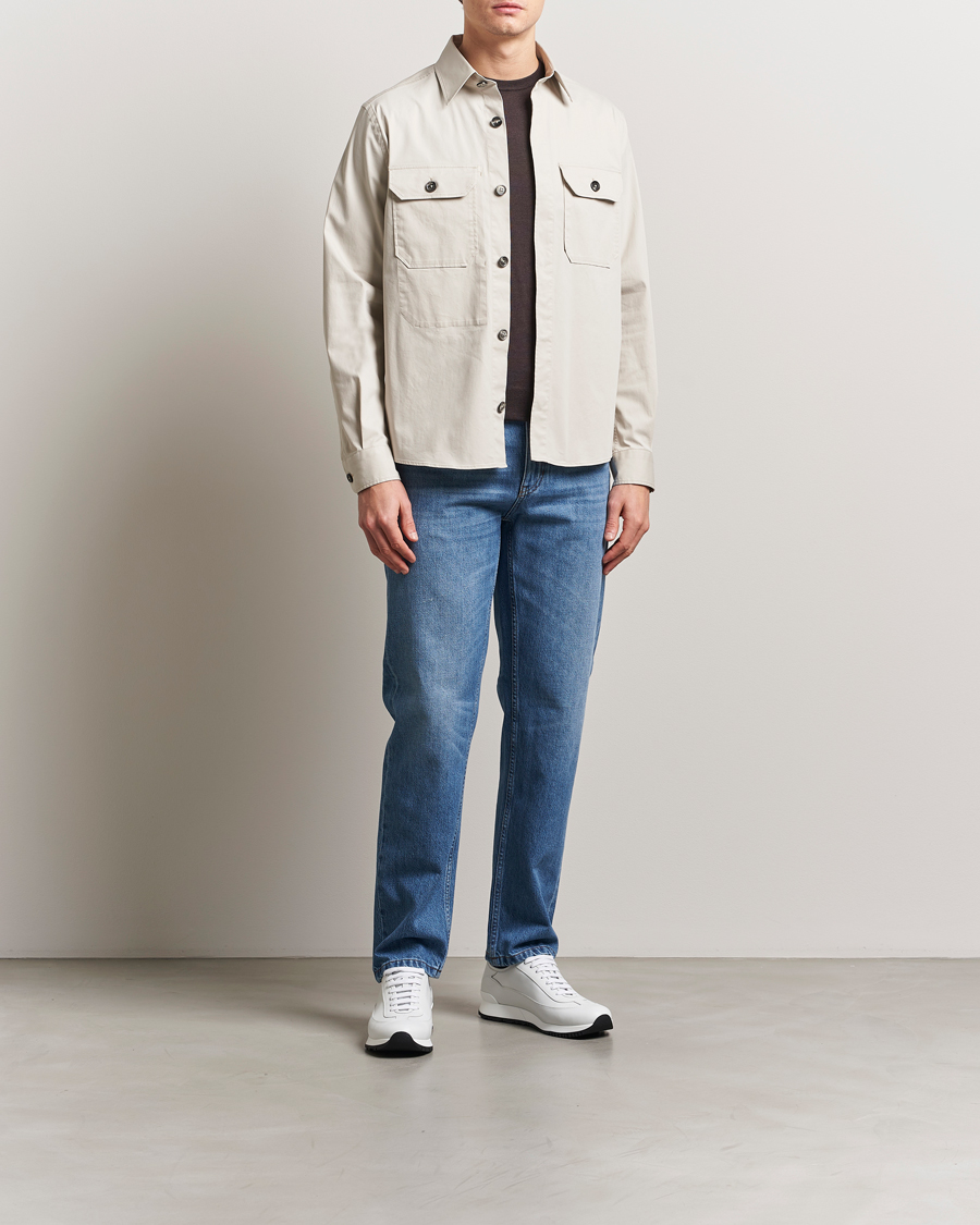 Herre | Skjorter | Zegna | Premium Cotton Overshirt Beige