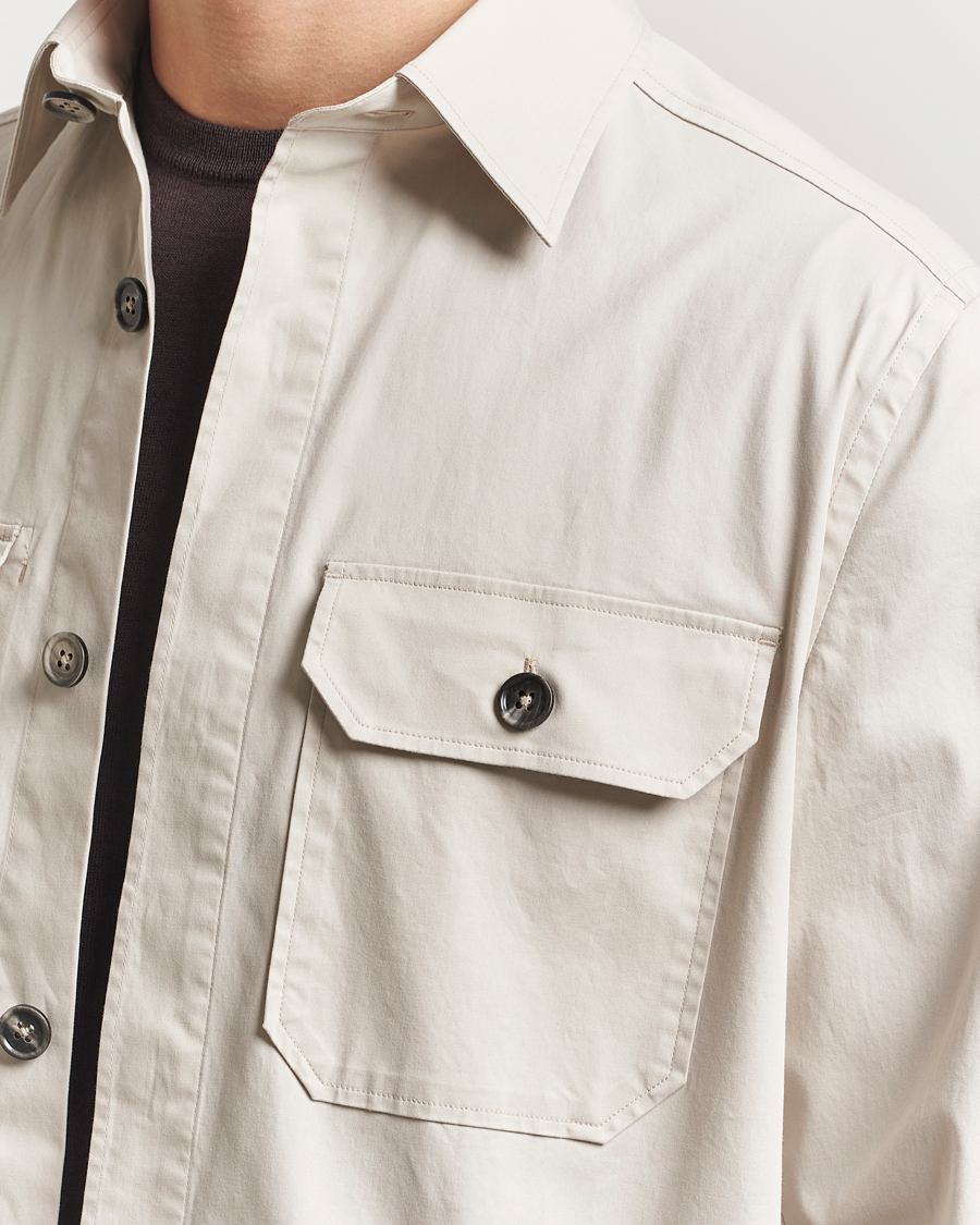 Herre | Skjorter | Zegna | Premium Cotton Overshirt Beige