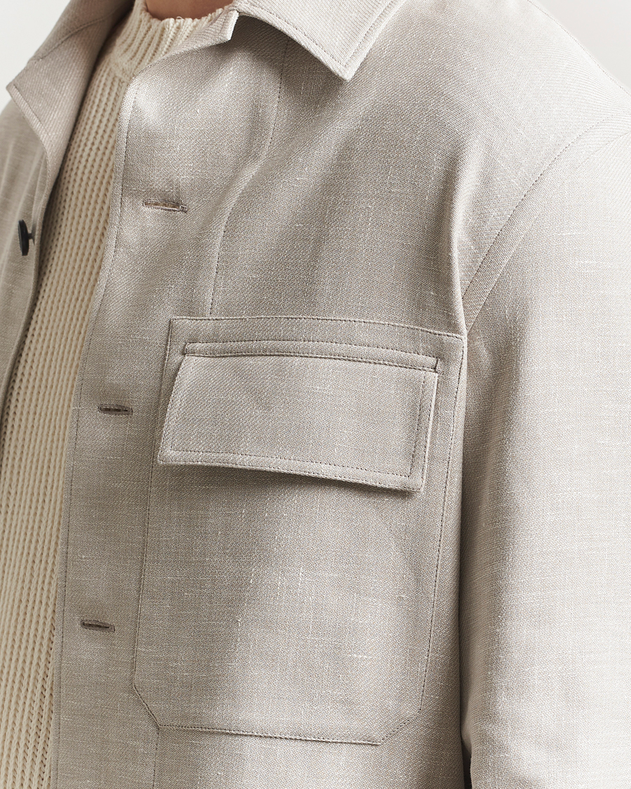 Herre | Skjorter | Zegna | Wool/Linen Shirt Jacket Beige