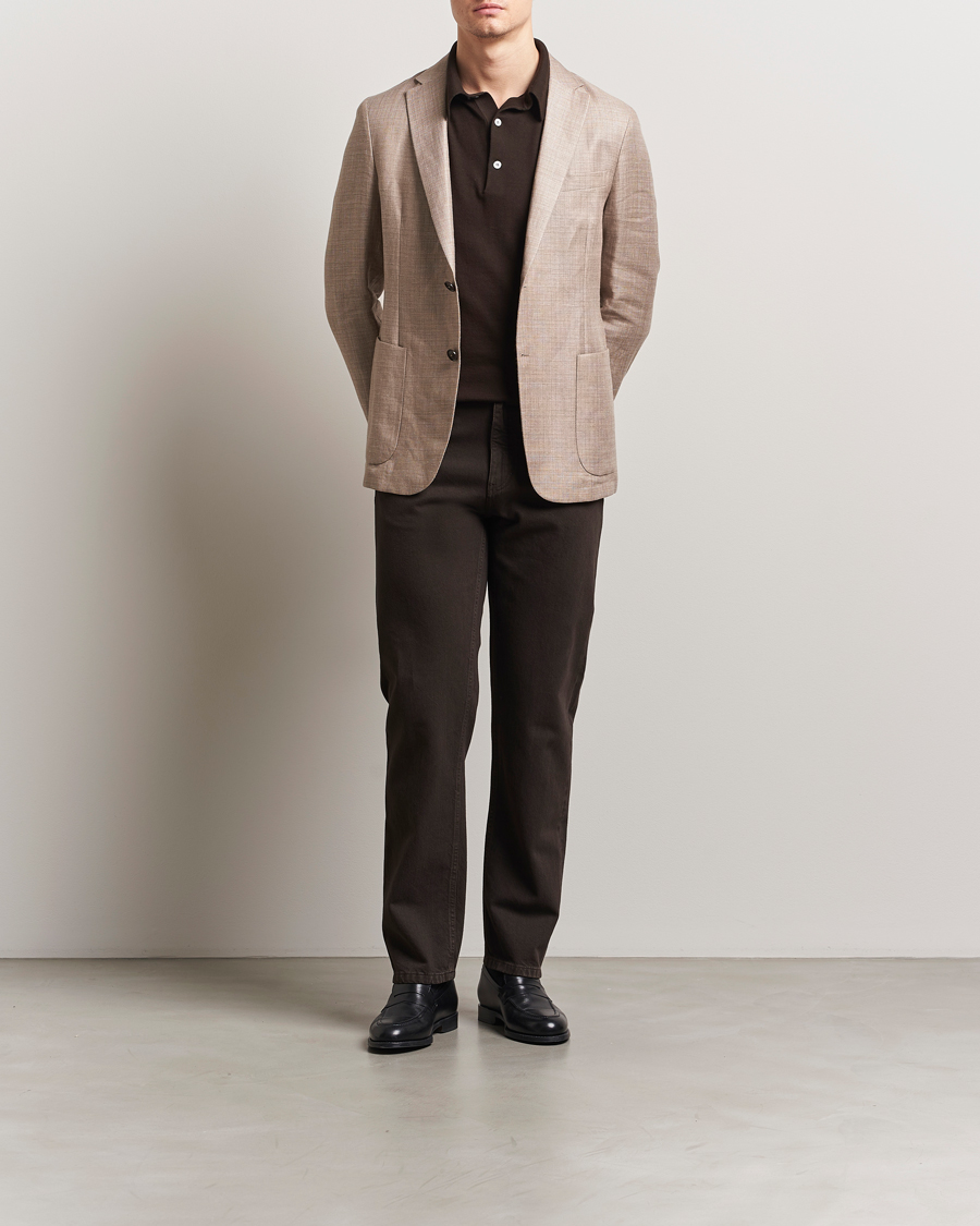 Herre | Bukser | Zegna | 5-Pocket Marbled Denim Pants Brown