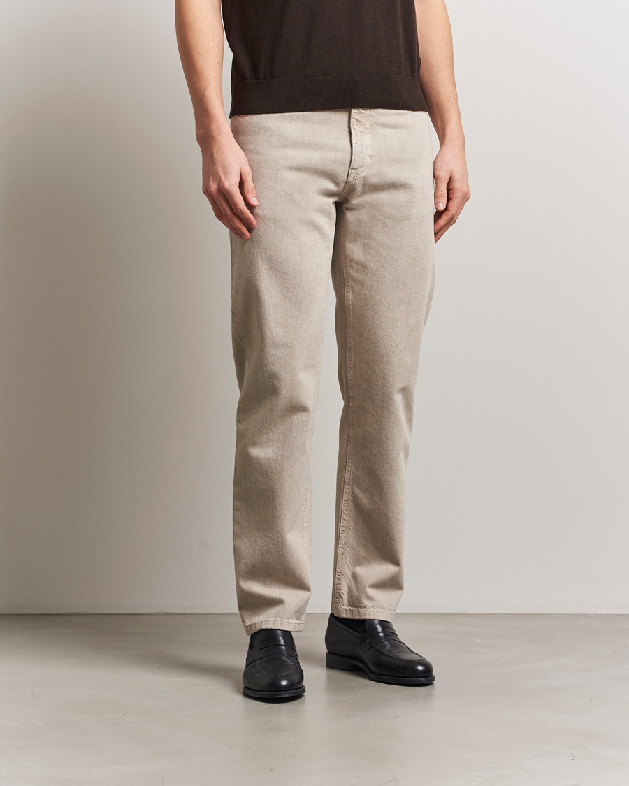 Herre | Bukser | Zegna | 5-Pocket Marbled Denim Pants Beige