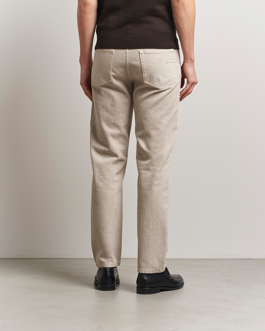 Herre | Bukser | Zegna | 5-Pocket Marbled Denim Pants Beige