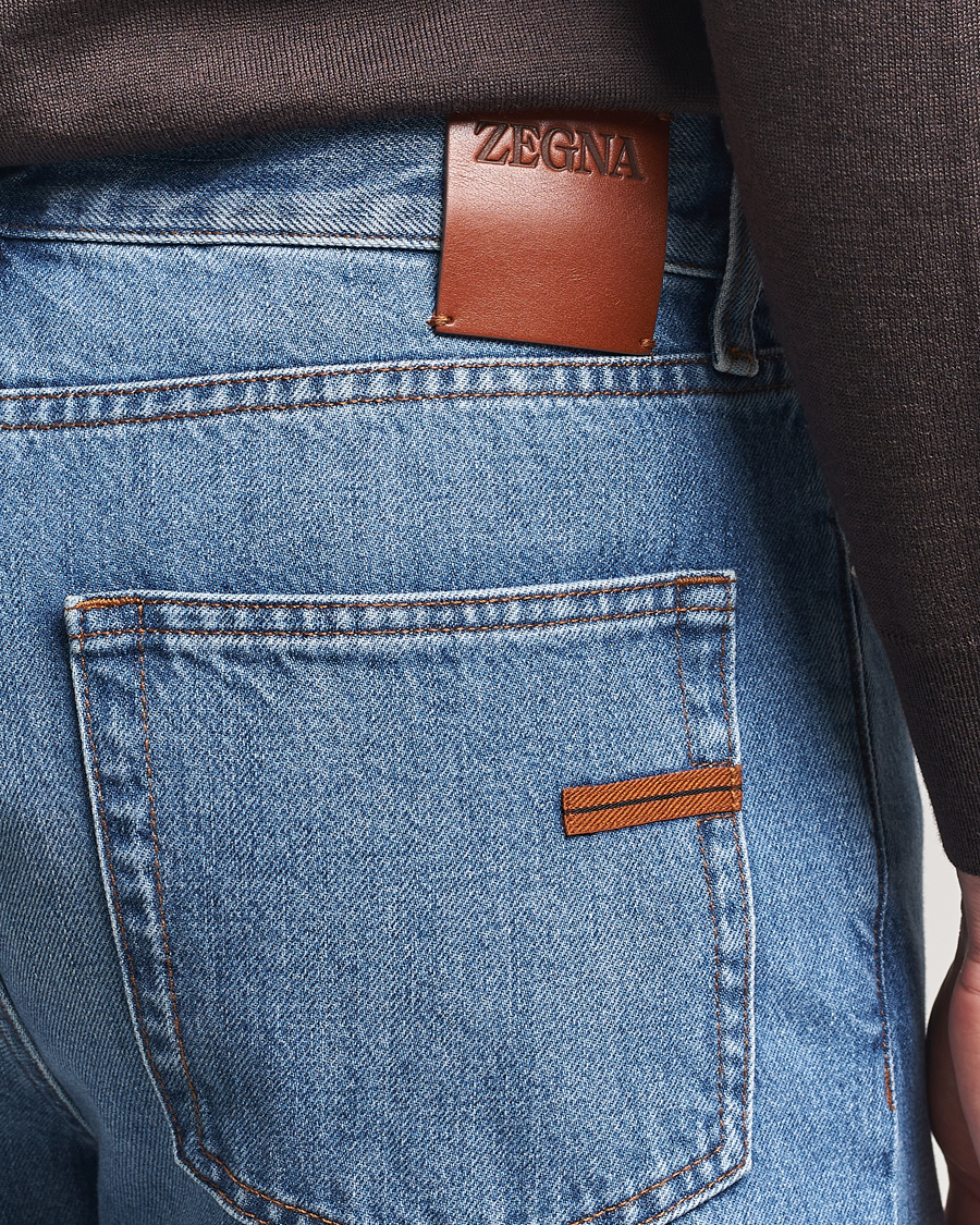 Herre | Bukser | Zegna | 5-Pocket Denim Jeans Medium Blue Wash