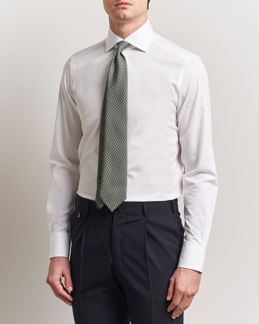Herre | Skjorter | Zegna | Slim Fit Cotton Dress Shirt White