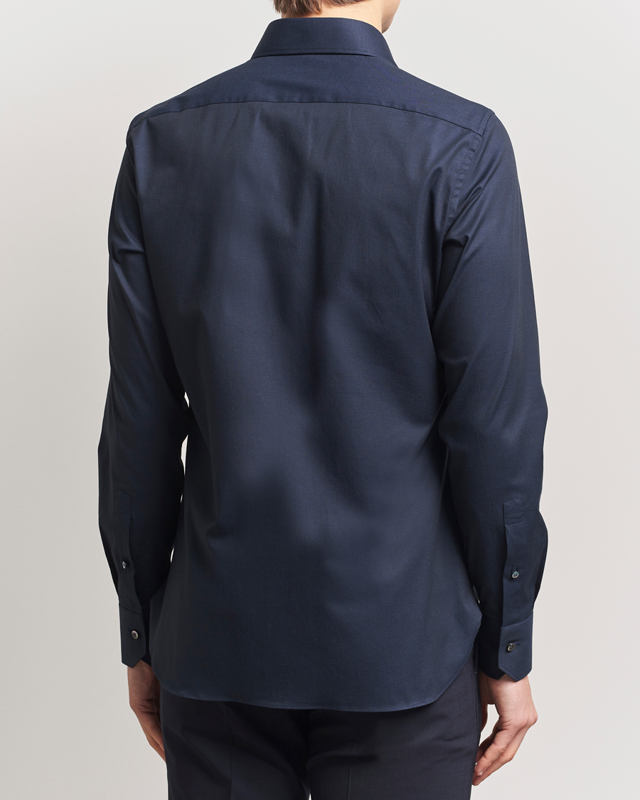 Herre | Skjorter | Zegna | Slim Fit Stretch Cotton Dress Shirt Navy
