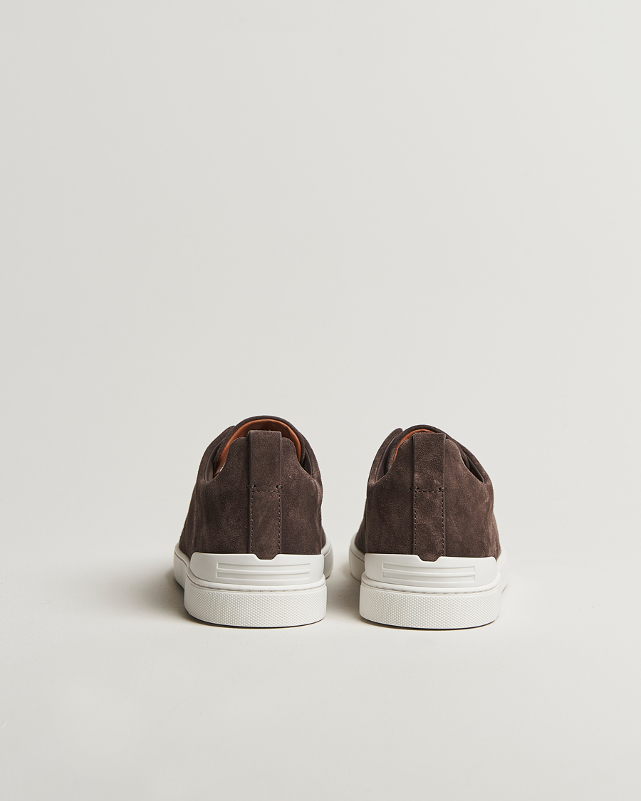 Herre | Sneakers | Zegna | Triple Stitch Sneakers Dark Brown Suede