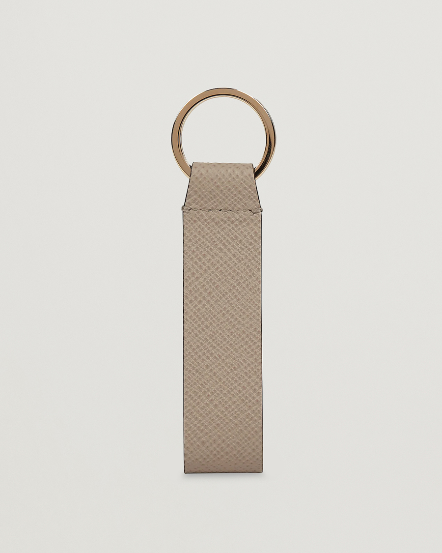 Herre | Nøkkelringer | Smythson | Panama Leather Keyring Sandstone