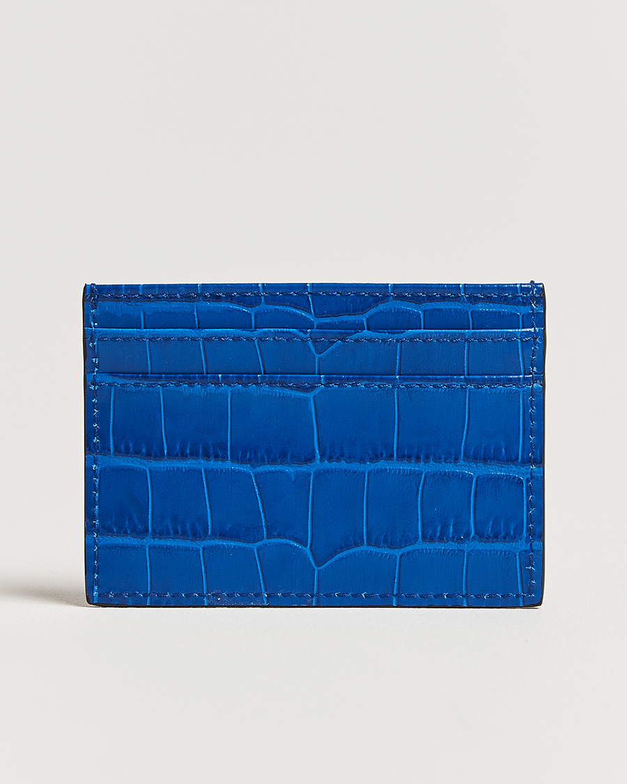 Herre | Smythson Mara Flat Cardholder Cerulean | Smythson | Mara Flat Cardholder Cerulean