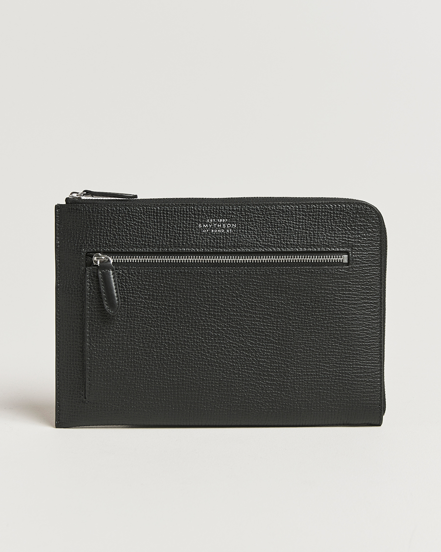 Herre | Vesker | Smythson | Ludlow Flat Organiser Pouch Black