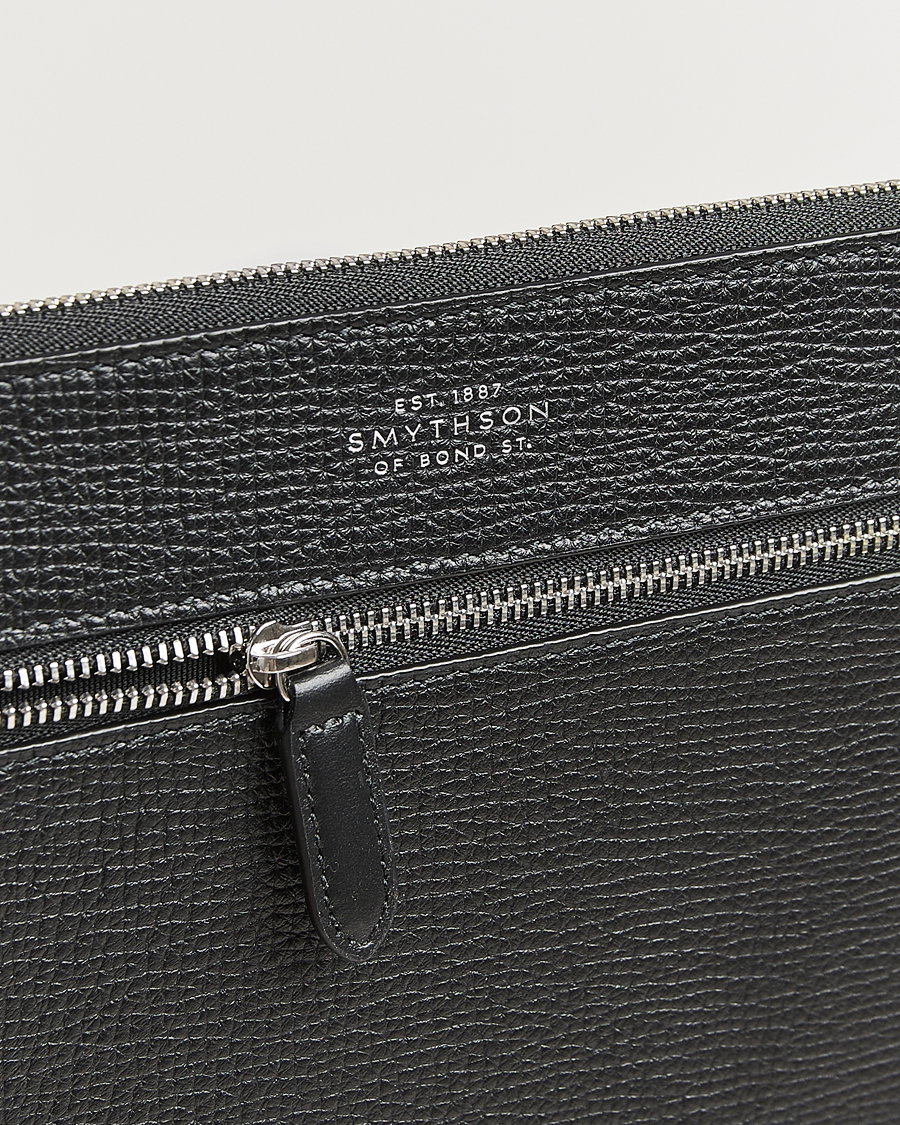 Herre | Vesker | Smythson | Ludlow Flat Organiser Pouch Black