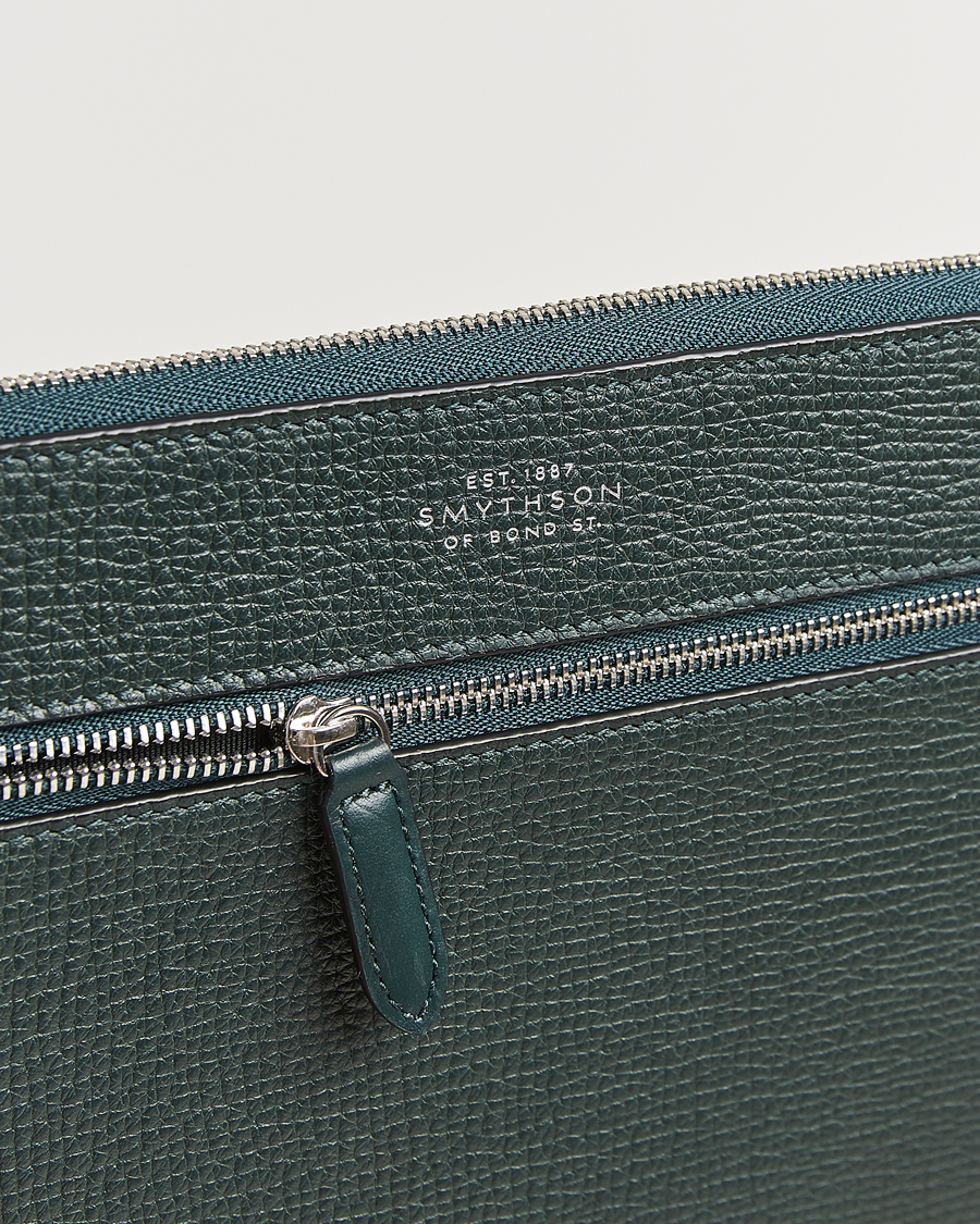 Herre | Smythson Ludlow Flat Organiser Pouch Bottle Green | Smythson | Ludlow Flat Organiser Pouch Bottle Green