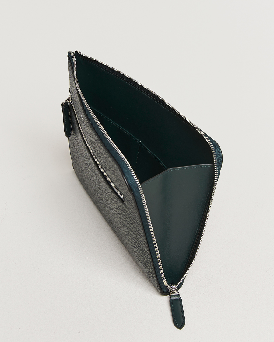 Herre | Smythson Ludlow Flat Organiser Pouch Bottle Green | Smythson | Ludlow Flat Organiser Pouch Bottle Green