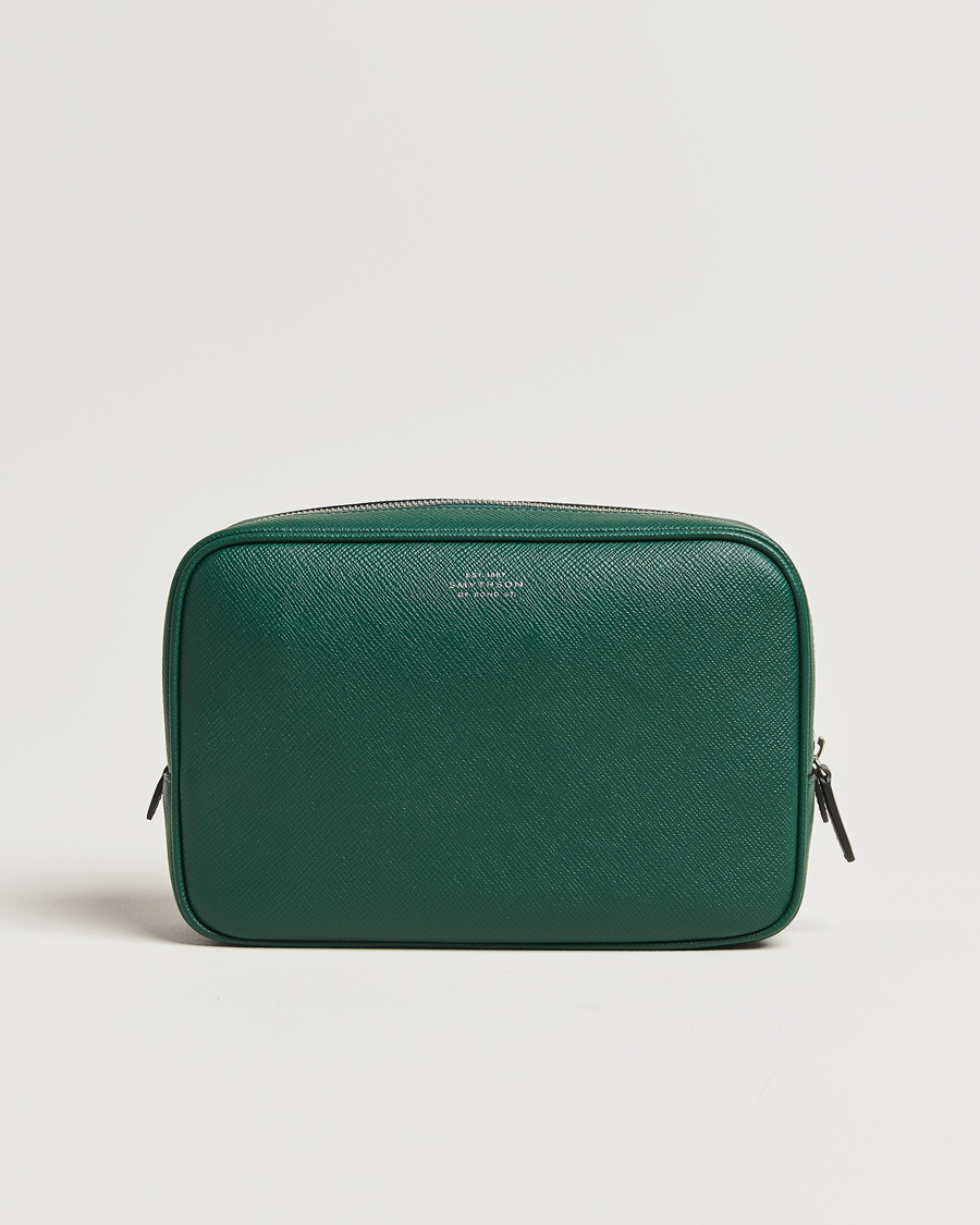 Herre | Vesker | Smythson | Panama Organiser Tech Pouch Forest Green