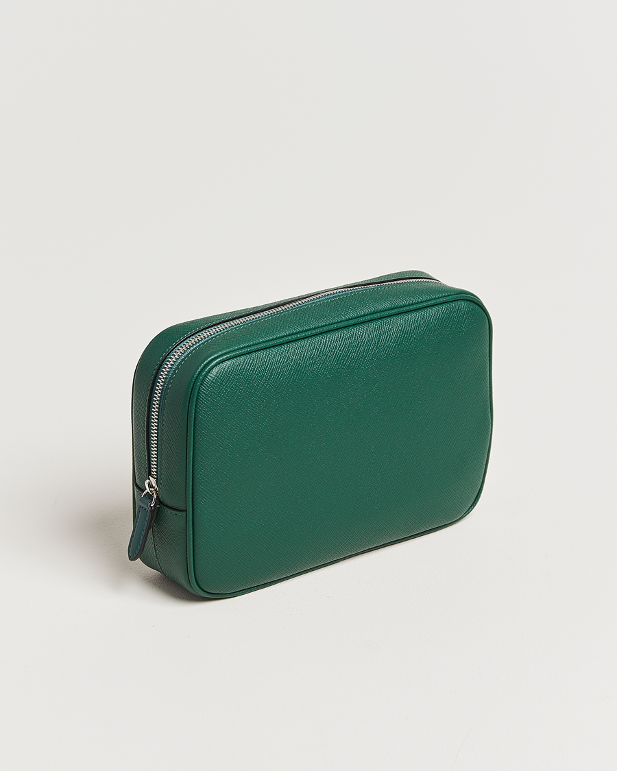 Herre | Vesker | Smythson | Panama Organiser Tech Pouch Forest Green