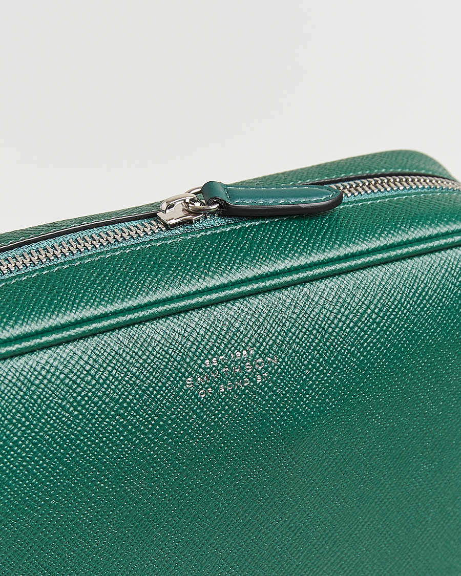 Herre | Vesker | Smythson | Panama Organiser Tech Pouch Forest Green