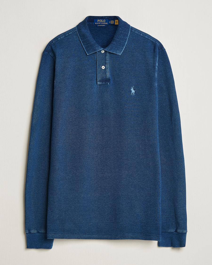 Herre | Gensere | Polo Ralph Lauren | Custom Slim Fit Long Sleeve Polo Shirt Dark Indigo