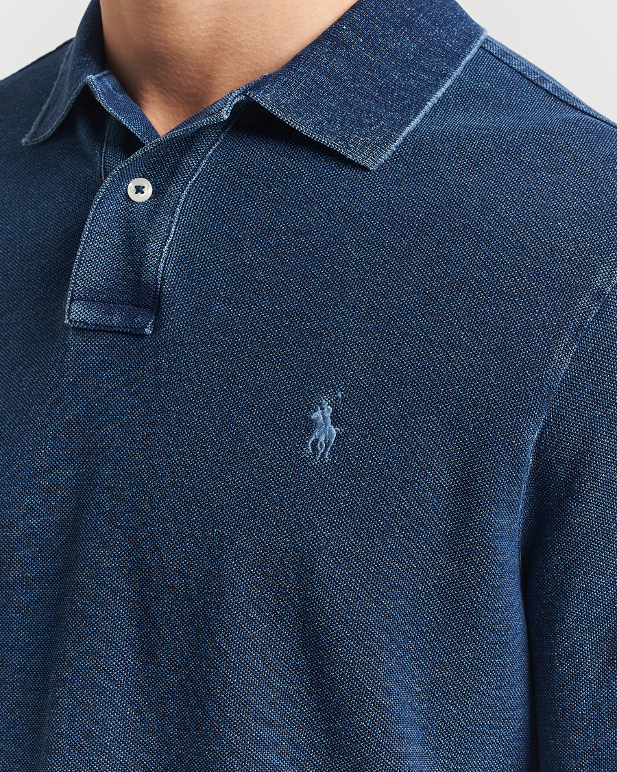 Herre | Gensere | Polo Ralph Lauren | Custom Slim Fit Long Sleeve Polo Shirt Dark Indigo
