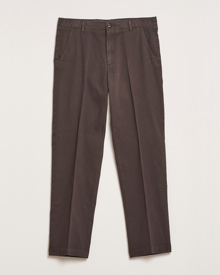 Herre | Bukser | Boglioli | Regular Fit Cotton Chinos Brown