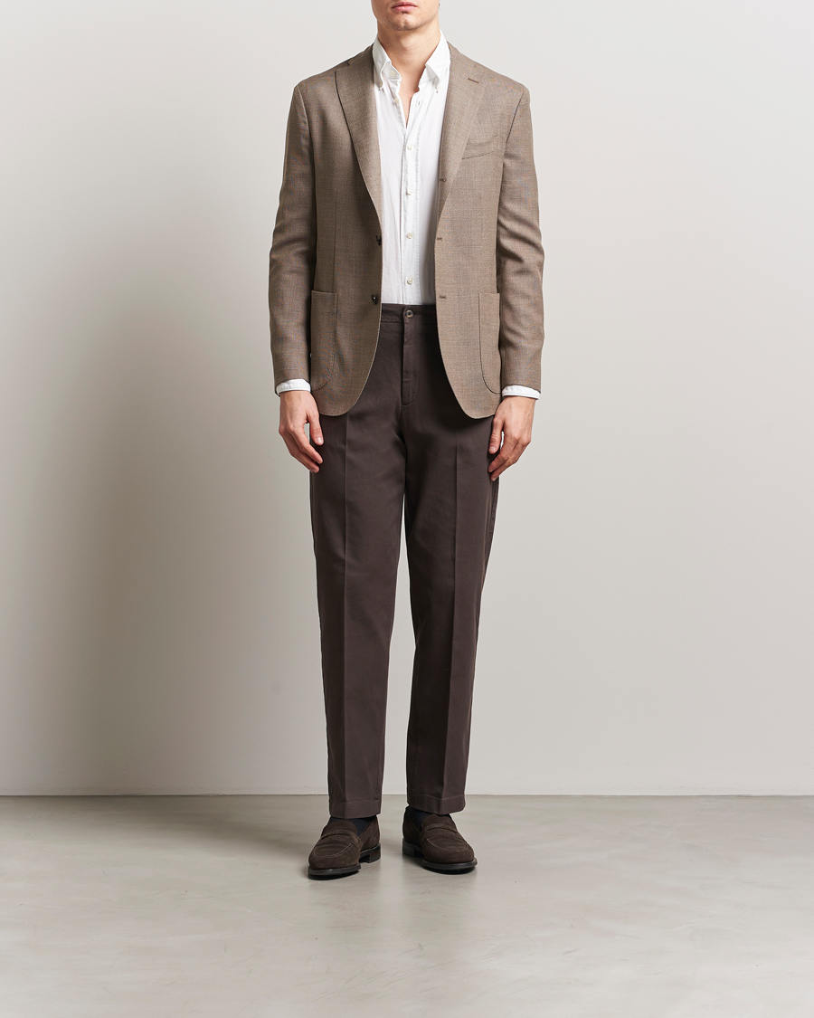 Herre | Bukser | Boglioli | Regular Fit Cotton Chinos Brown