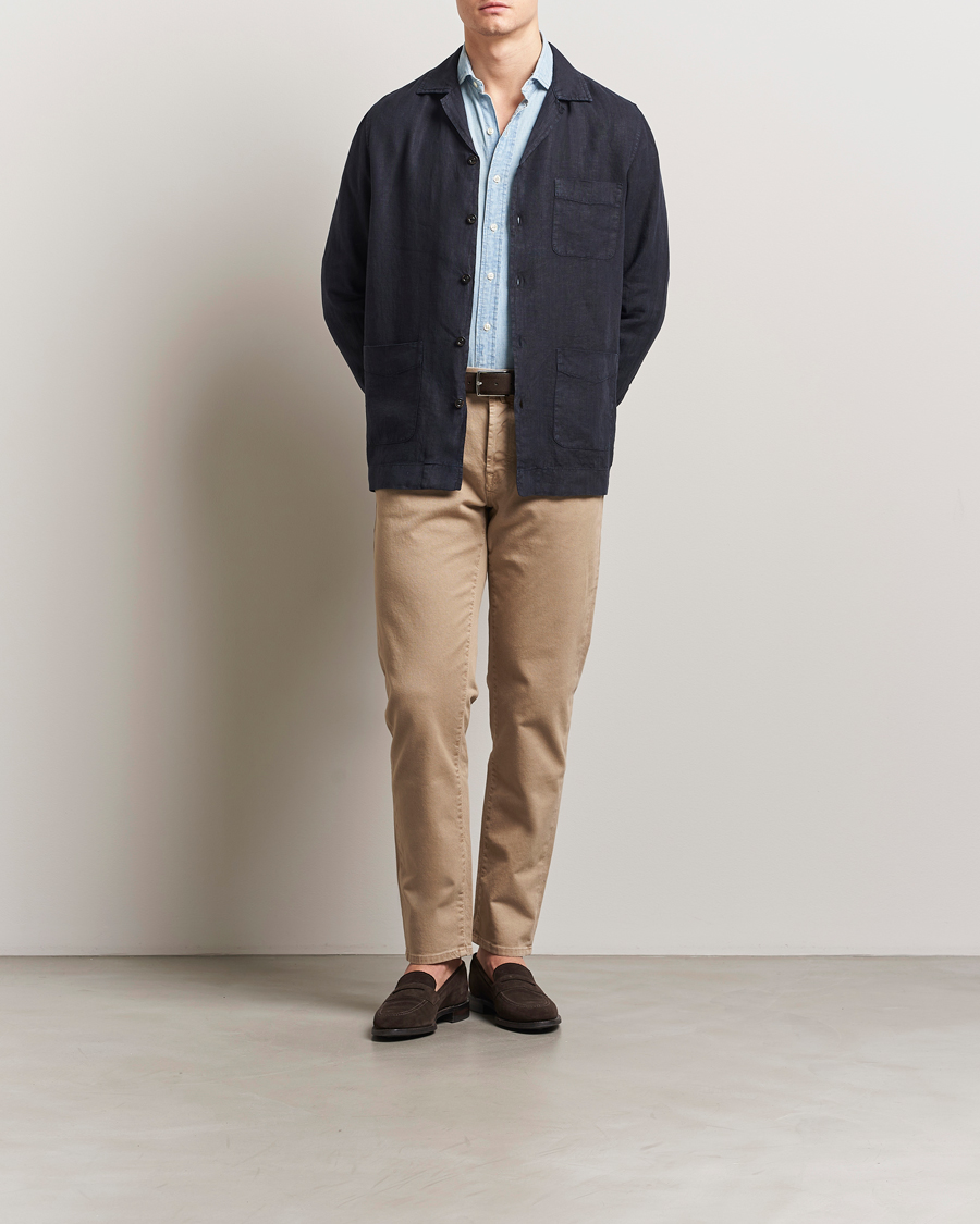Herre | Jakker | Boglioli | Linen Painter Jacket Navy