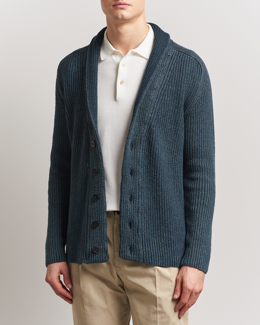 Herre | Gensere | Boglioli | Shawl Collar Cardigan Navy