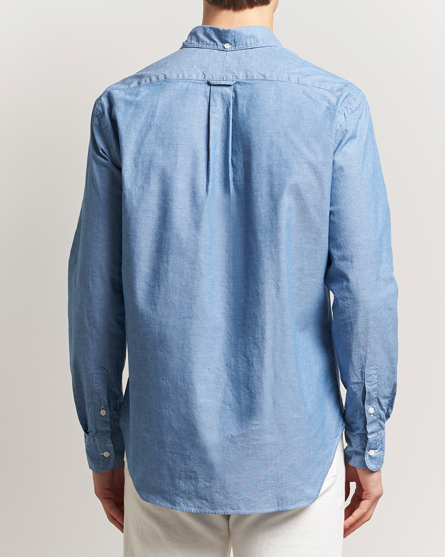 Herre | Skjorter | Gitman Vintage | Button Down Chambray Shirt Light Blue