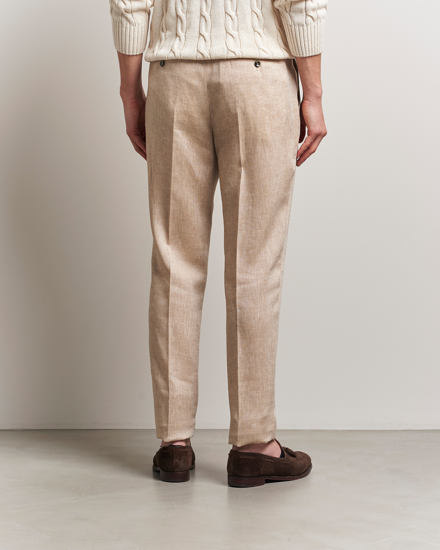 Herre | Bukser | PT01 | Gentleman Fit Linen Trousers Light Beige