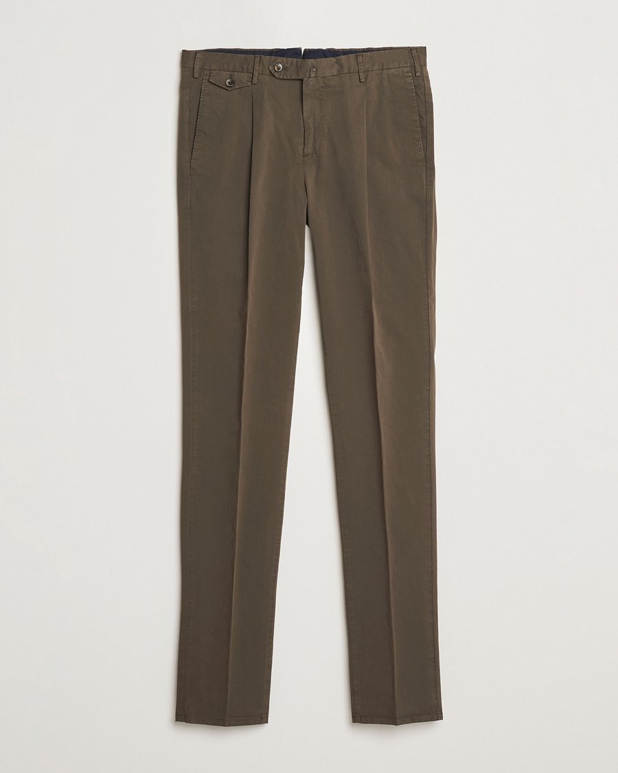Herre | Bukser | PT01 | Gentleman Fit Cotton/Stretch Trousers Brown