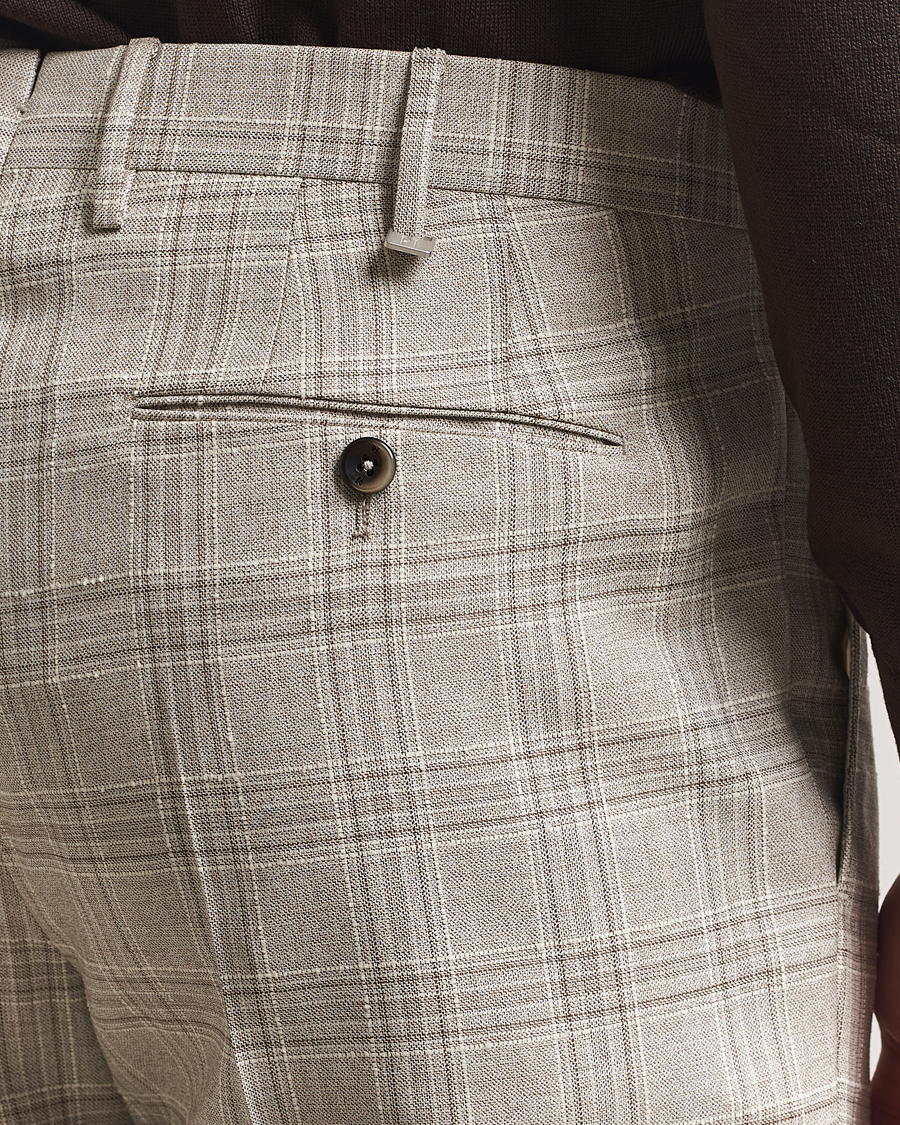 Herre | Bukser | PT01 | Gentleman Fit Check Wool Trousers Beige