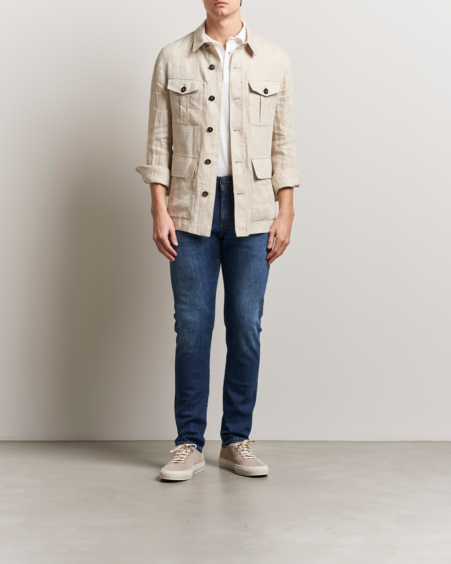 Herre | Jeans | PT01 | Slim Fit Stretch Jeans Dark Blue Wash