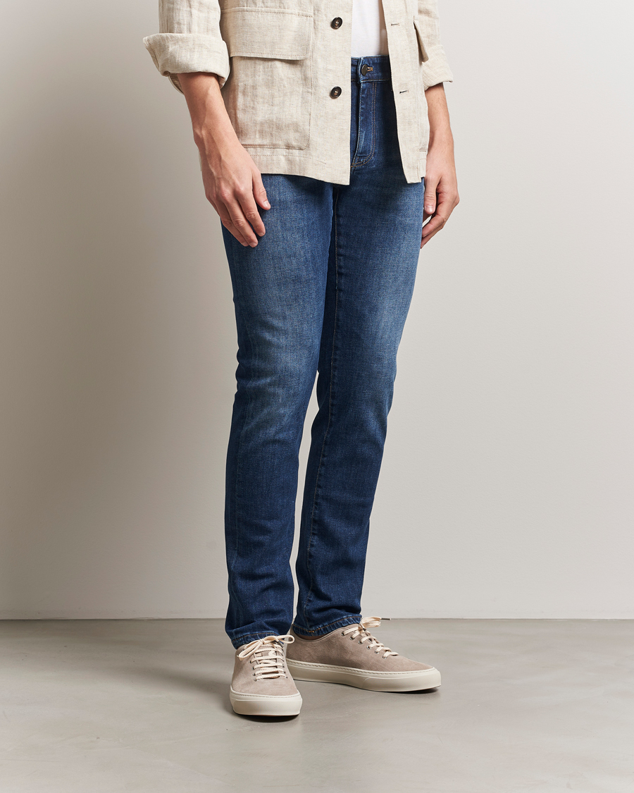 Herre | Jeans | PT01 | Slim Fit Stretch Jeans Dark Blue Wash