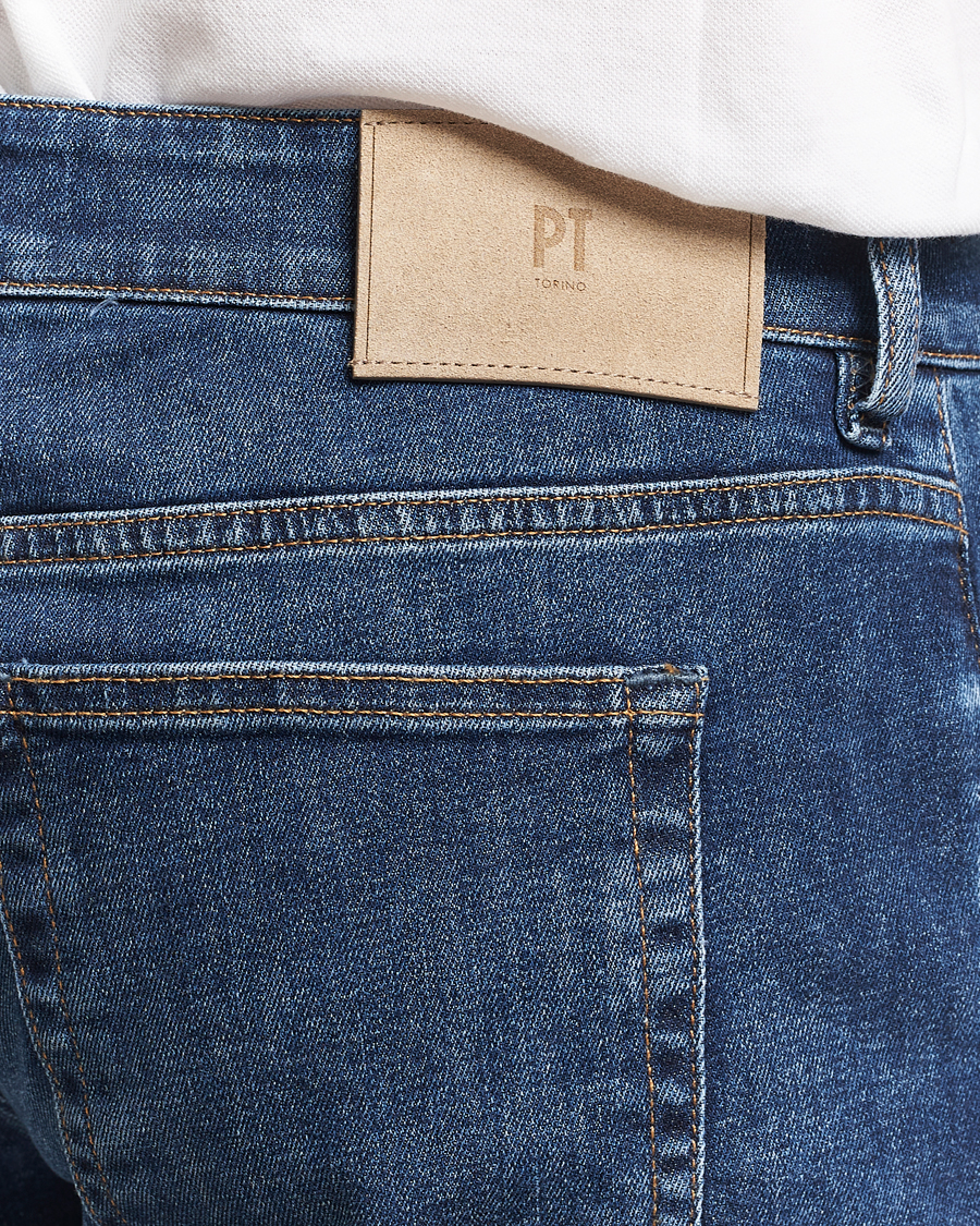 Herre | Jeans | PT01 | Slim Fit Stretch Jeans Dark Blue Wash