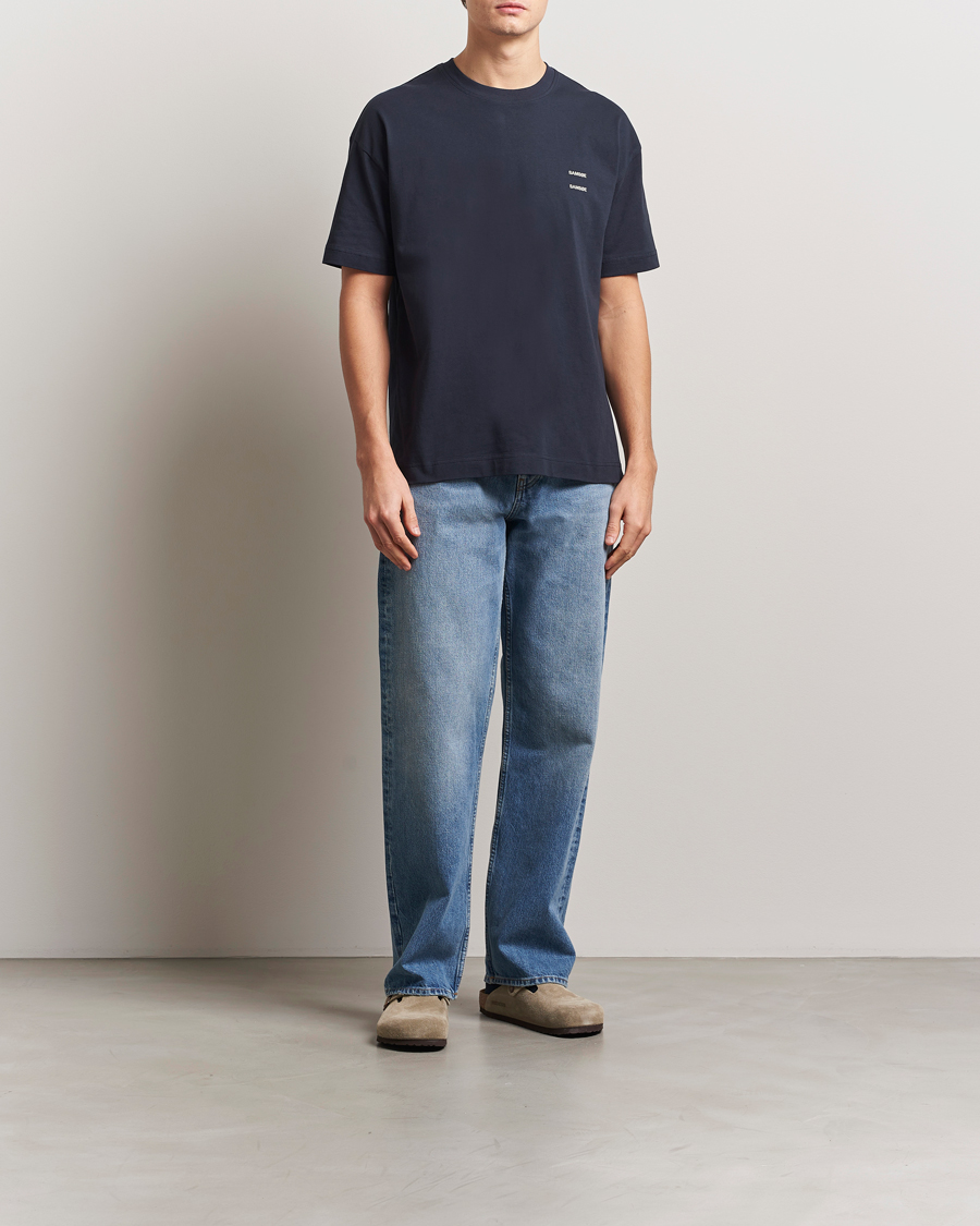 Herre | T-Shirts | Samsøe Samsøe | Joel Organic Cotton T-Shirt Salute Navy