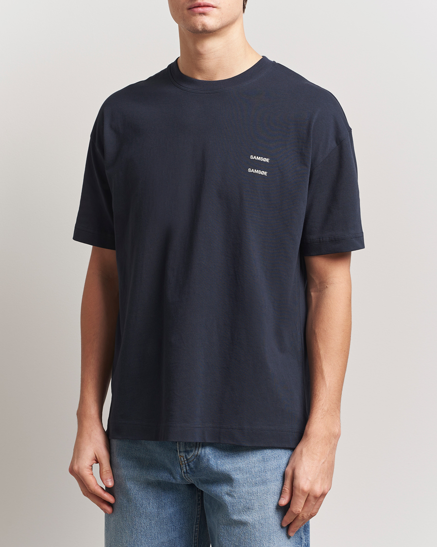 Herre | T-Shirts | Samsøe Samsøe | Joel Organic Cotton T-Shirt Salute Navy