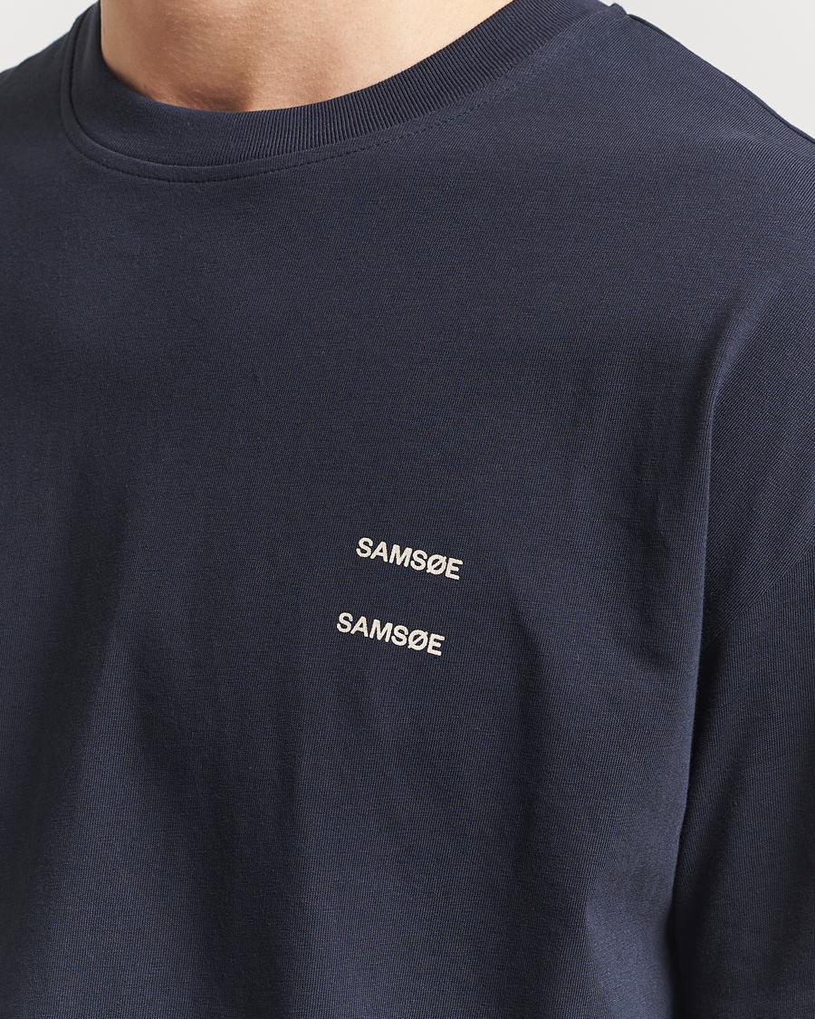 Herre | T-Shirts | Samsøe Samsøe | Joel Organic Cotton T-Shirt Salute Navy