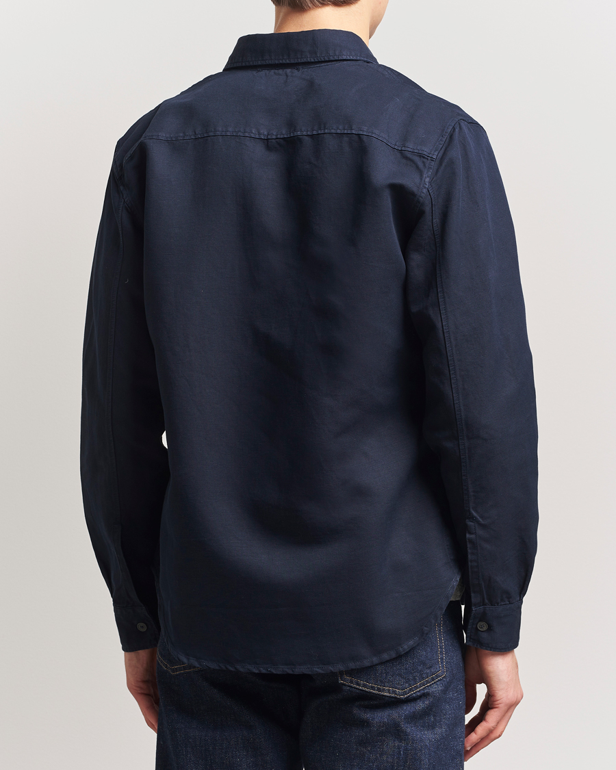 Herre | Skjorter | C.P. Company | Cotton/Linen Pocket Overshirt Navy
