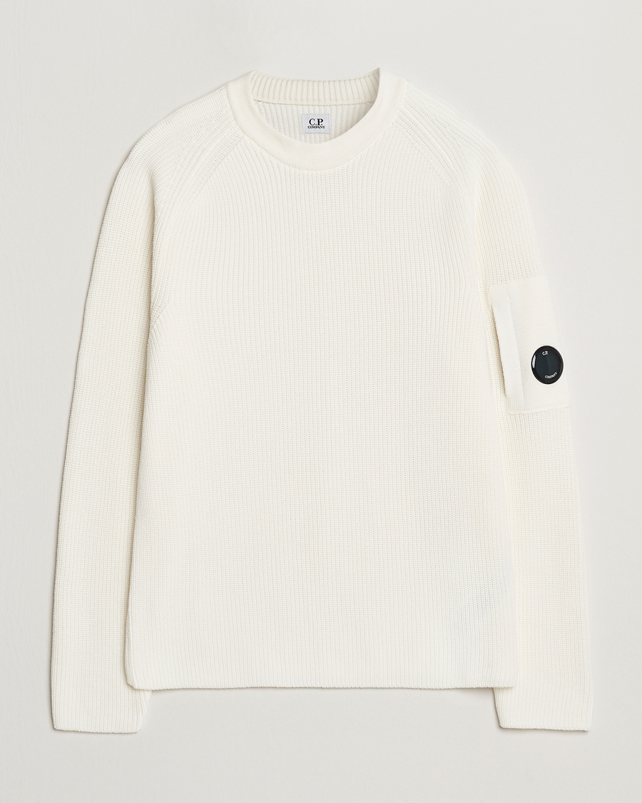 Herre | Gensere | C.P. Company | Sea Island Cotton Crewneck White