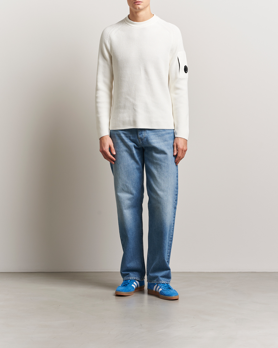 Herre | Gensere | C.P. Company | Sea Island Cotton Crewneck White
