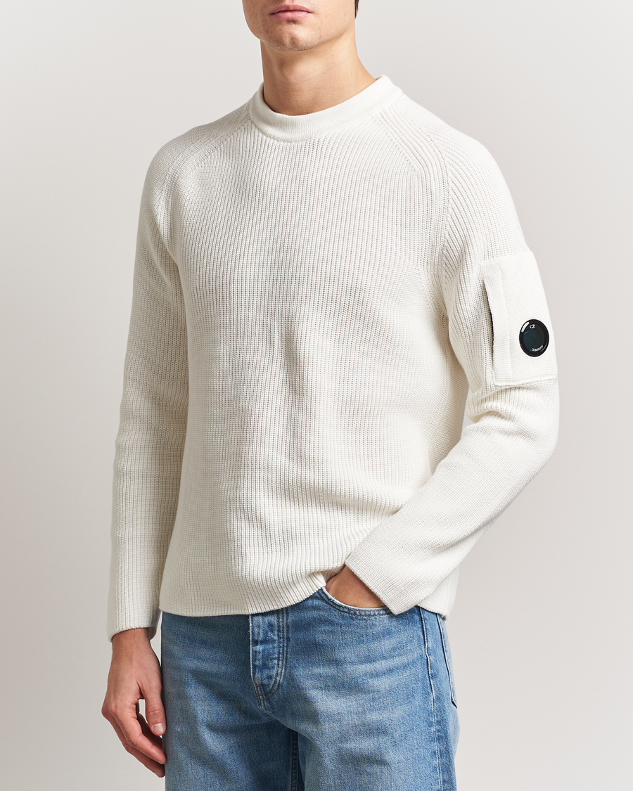 Herre | Gensere | C.P. Company | Sea Island Cotton Crewneck White