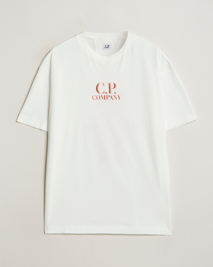 Herre | T-Shirts | C.P. Company | Short Sleeve Back Logo T-Shirt White