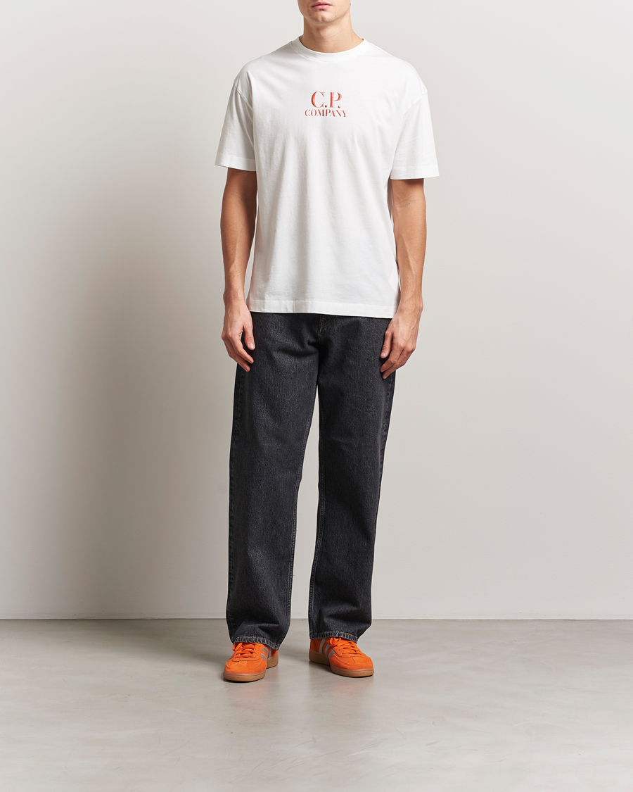 Herre | T-Shirts | C.P. Company | Short Sleeve Back Logo T-Shirt White