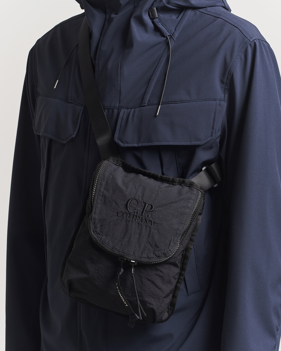 Herre | C.P. Company Plain Paper Touch Accessorie Bag Black | C.P. Company | Plain Paper Touch Accessorie Bag Black