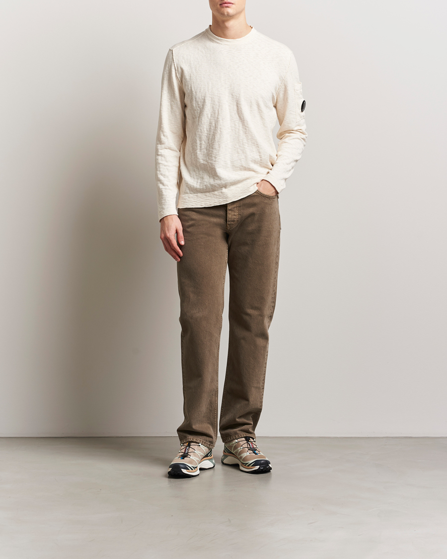 Herre | Gensere | C.P. Company | Knitted Cotton Crew Neck Off White