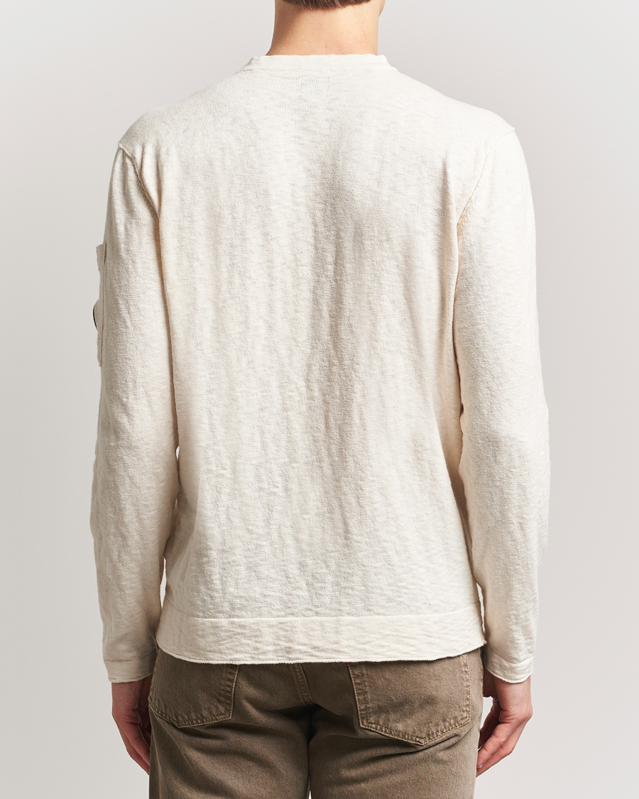 Herre | Gensere | C.P. Company | Knitted Cotton Crew Neck Off White