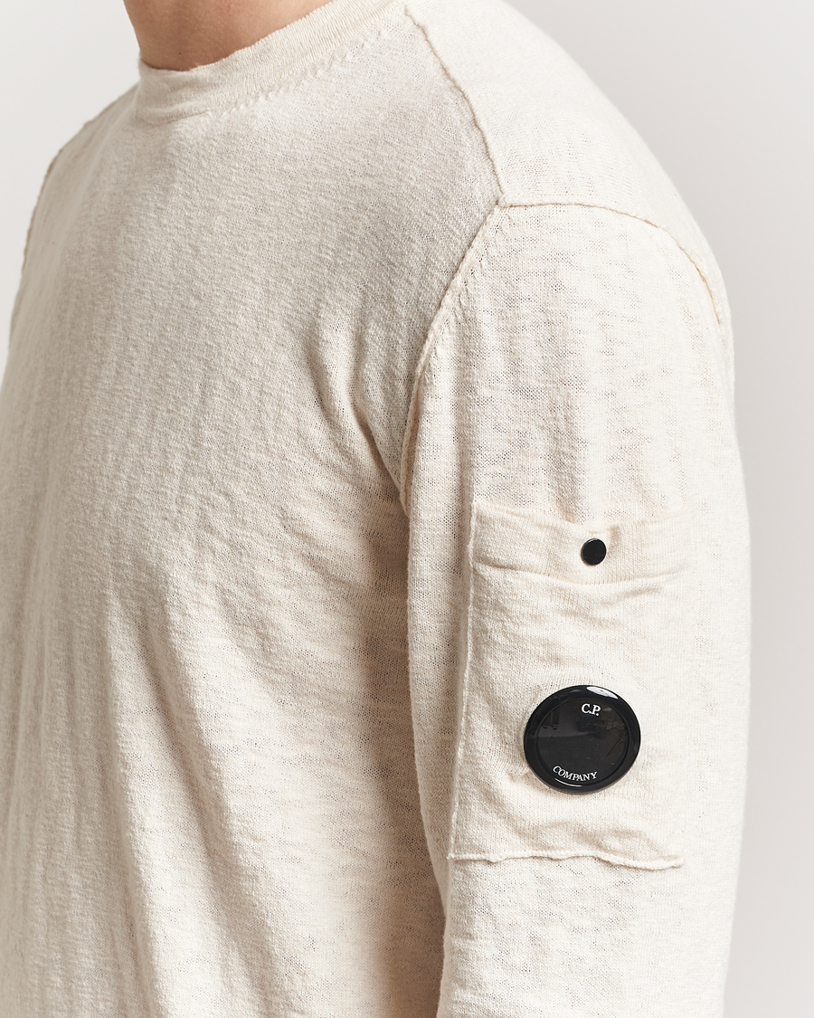 Herre | Gensere | C.P. Company | Knitted Cotton Crew Neck Off White
