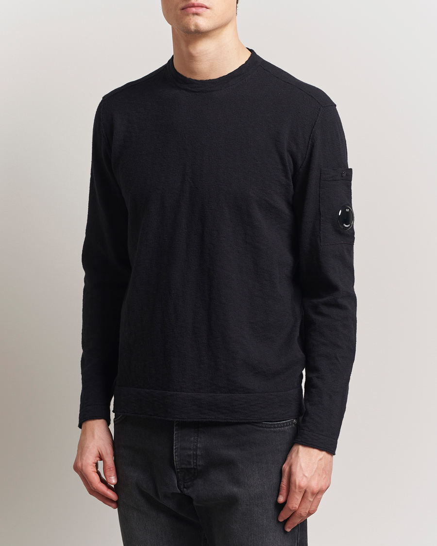 Herre | Gensere | C.P. Company | Knitted Cotton Crew Neck Black